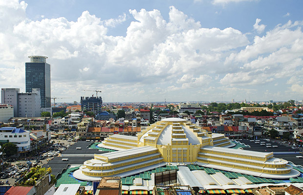 Central Market, Phnom Penh in Cambodia