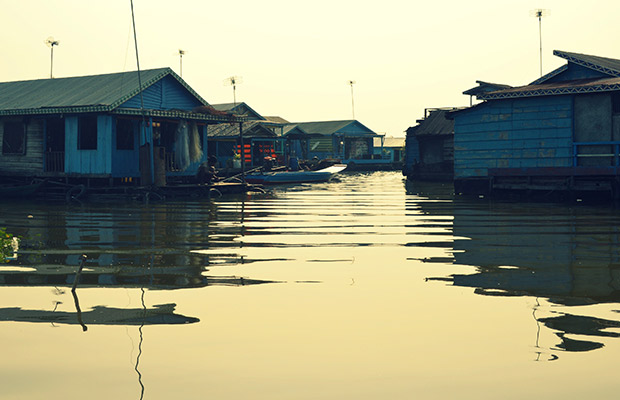 Floating Village of Lake Tonle Sap in Cambodia