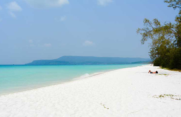 Long Set Beach in Cambodia